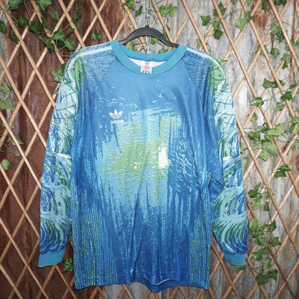 L - Vintage Y2K Adidas Olympique Marseille 90s Goalie jersey